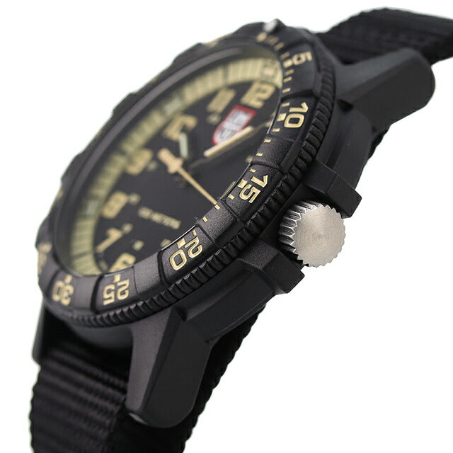 ルミノックス 0320シリーズ レザーバック シータートル ジャイアント 44mm 0333 LUMINOX メンズ 腕時計 ブラック 時計 l0333