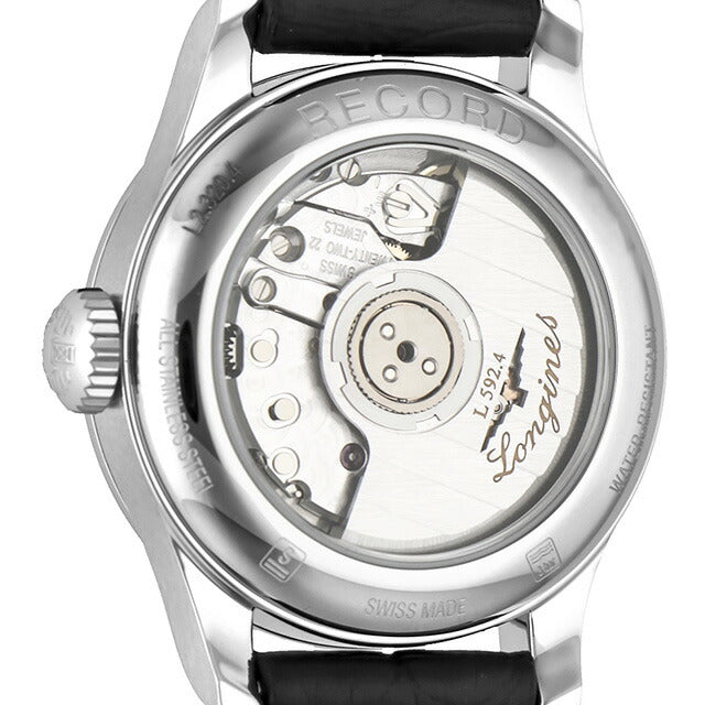 ロンジン レコード 自動巻き 腕時計 ブランド レディース LONGINES L2.320.4.57.2 アナログ ブラック 黒 スイス製 L2-320-4-57-2