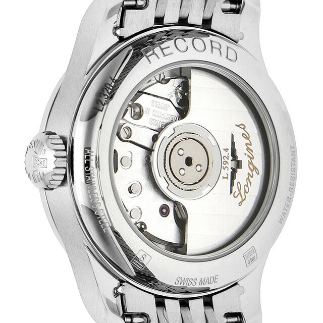 ロンジン レコード 自動巻き 腕時計 ブランド レディース LONGINES L2.320.4.76.6 アナログ シルバー スイス製 L2-320-4-76-6