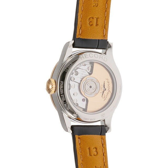 ロンジン レコード 自動巻き 腕時計 ブランド レディース ダイヤモンド LONGINES L2.320.5.59.2 アナログ ブラック 黒 スイス製 L2-320-5-59-2