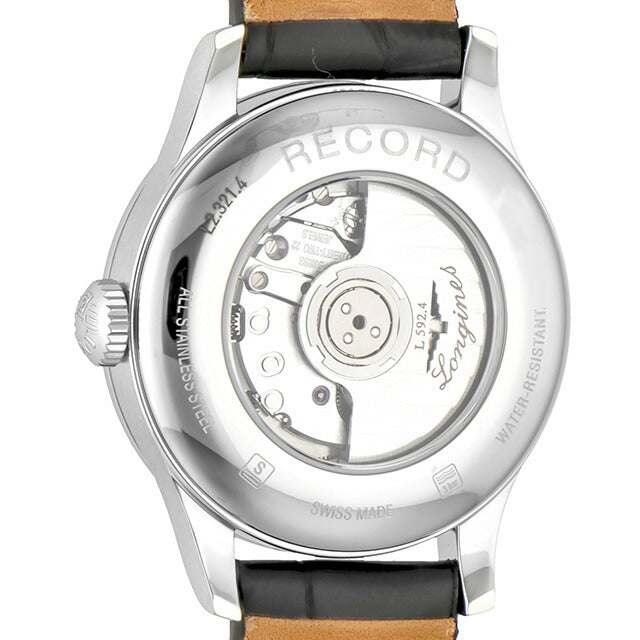 ロンジン レコード 自動巻き 腕時計 ブランド レディース LONGINES L2.321.4.56.2 アナログ ブラック 黒 スイス製 L2-321-4-56-2