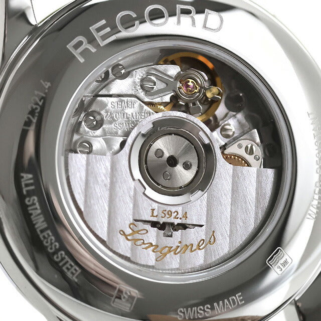 ロンジン レコード 自動巻き 腕時計 ブランド レディース LONGINES L2.321.4.72.2 アナログ シルバー ブラウン スイス製 L2-321-4-72-2