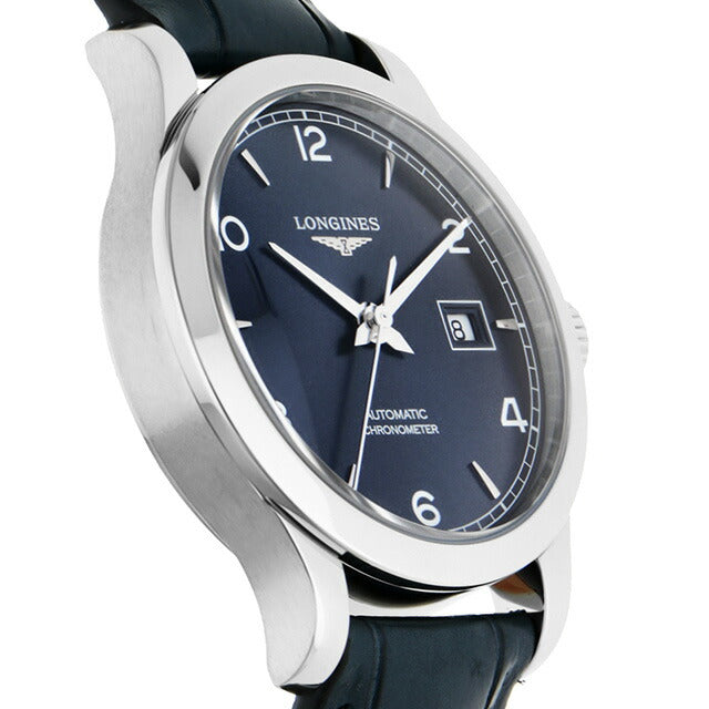 ロンジン レコード 自動巻き 腕時計 ブランド レディース LONGINES L2.321.4.96.4 アナログ ブルー スイス製 L2-321-4-96-4