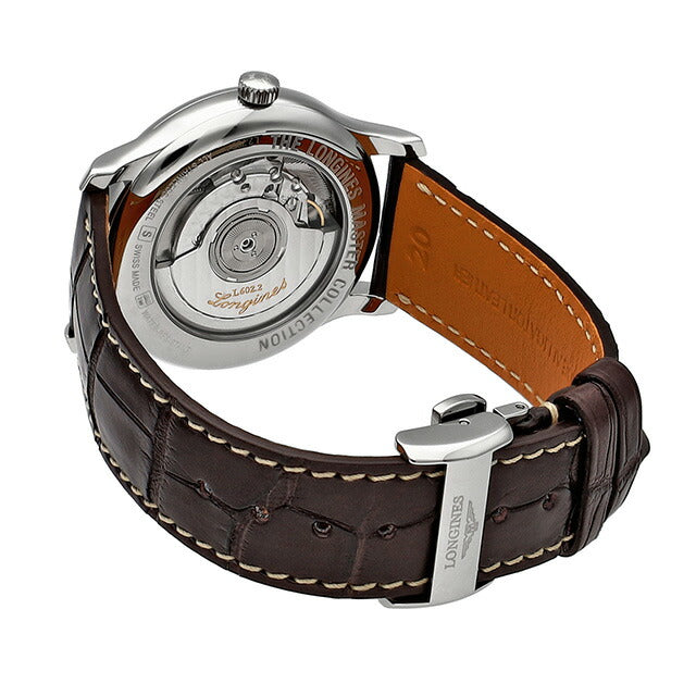 ロンジン マスターコレクション 自動巻き 腕時計 ブランド メンズ LONGINES L2.708.4.78.3 アナログ ホワイト ブラウン 白 スイス製 L2-708-4-78-3