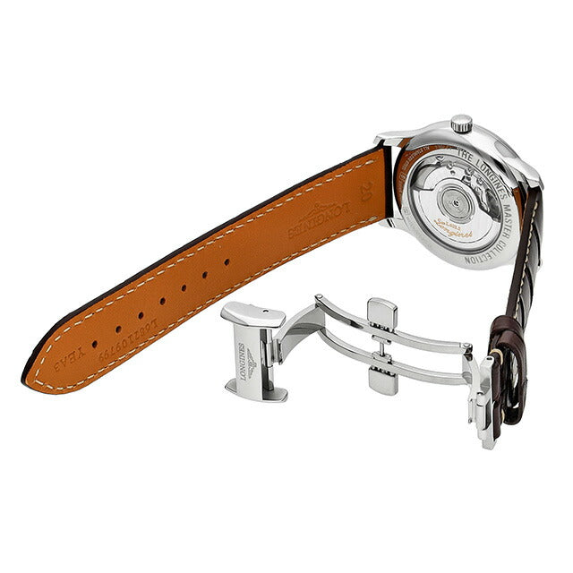 ロンジン マスターコレクション 自動巻き 腕時計 ブランド メンズ LONGINES L2.708.4.78.3 アナログ ホワイト ブラウン 白 スイス製 L2-708-4-78-3