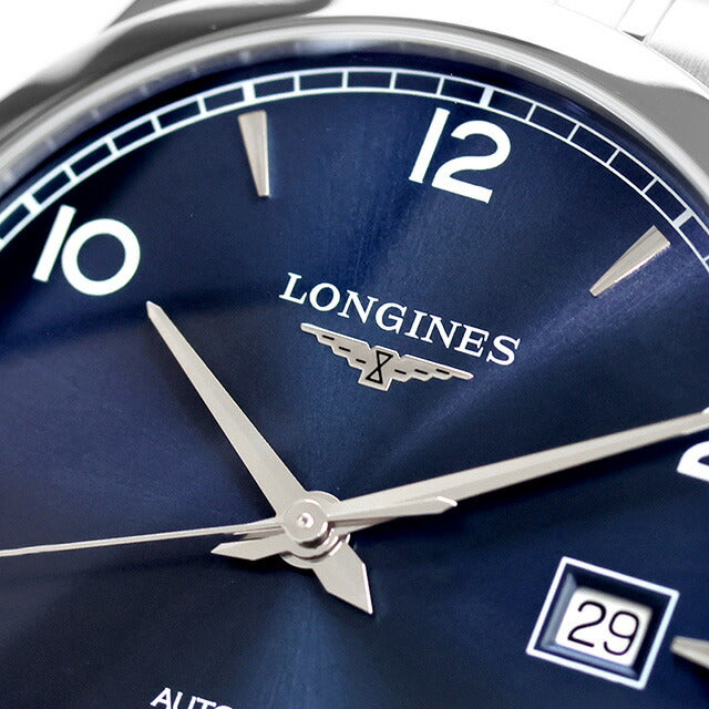 ロンジン レコード 自動巻き 腕時計 ブランド メンズ LONGINES L2.820.4.96.6 アナログ ブルー スイス製 L2-820-4-96-6