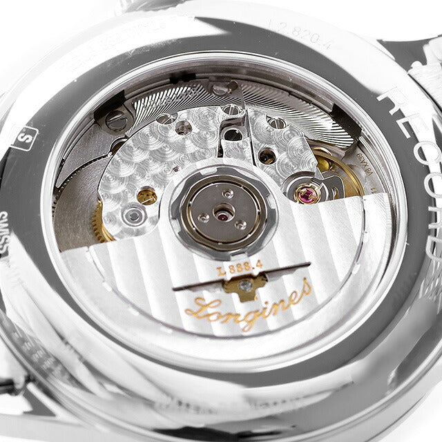 ロンジン レコード 自動巻き 腕時計 ブランド メンズ LONGINES L2.820.4.96.6 アナログ ブルー スイス製 L2-820-4-96-6