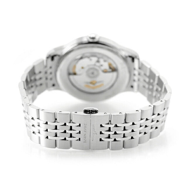 ロンジン レコード 自動巻き 腕時計 ブランド メンズ LONGINES L2.821.4.56.6 アナログ ブラック 黒 スイス製 L2-821-4-56-6