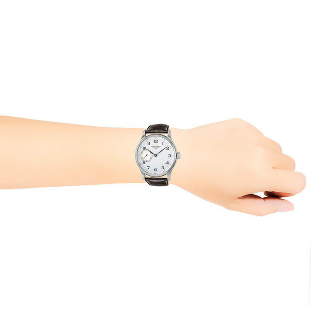 ロンジン マスターコレクション 手巻き 腕時計 ブランド メンズ ユニタス Unitas 6497 LONGINES L2.841.4.18.3 アナログ シルバー ブラウン スイス製 L2-841-4-18-3