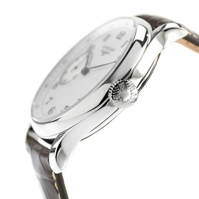 ロンジン マスターコレクション 手巻き 腕時計 ブランド メンズ ユニタス Unitas 6497 LONGINES L2.841.4.18.3 アナログ シルバー ブラウン スイス製 L2-841-4-18-3