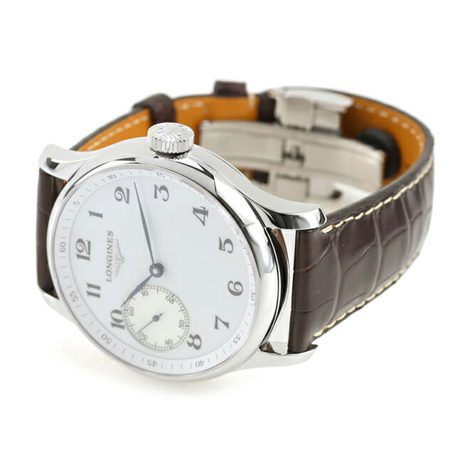 ロンジン マスターコレクション 手巻き 腕時計 ブランド メンズ ユニタス Unitas 6497 LONGINES L2.841.4.18.3 アナログ シルバー ブラウン スイス製 L2-841-4-18-3