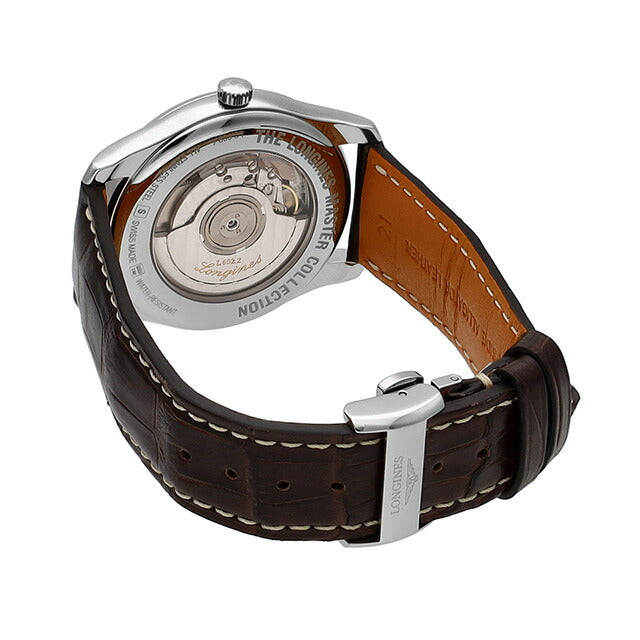 ロンジン マスターコレクション 自動巻き 腕時計 ブランド メンズ LONGINES L2.908.4.78.3 アナログ シルバー ブラウン スイス製 L2-908-4-78-3