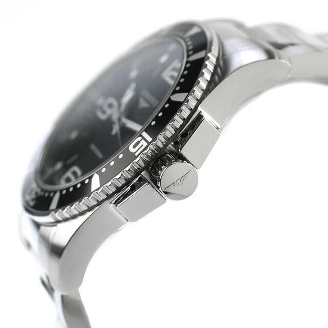 ロンジン ハイドロコンクエスト クォーツ 電池式 腕時計 ブランド メンズ LONGINES L3.840.4.56.6 アナログ ブラック 黒 スイス製 L3-840-4-56-6
