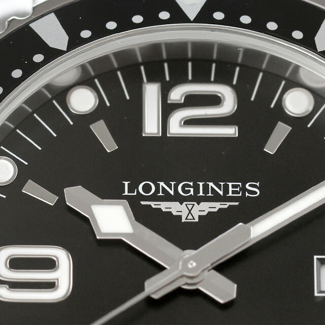 ロンジン ハイドロコンクエスト クォーツ 電池式 腕時計 ブランド メンズ LONGINES L3.840.4.56.6 アナログ ブラック 黒 スイス製 L3-840-4-56-6