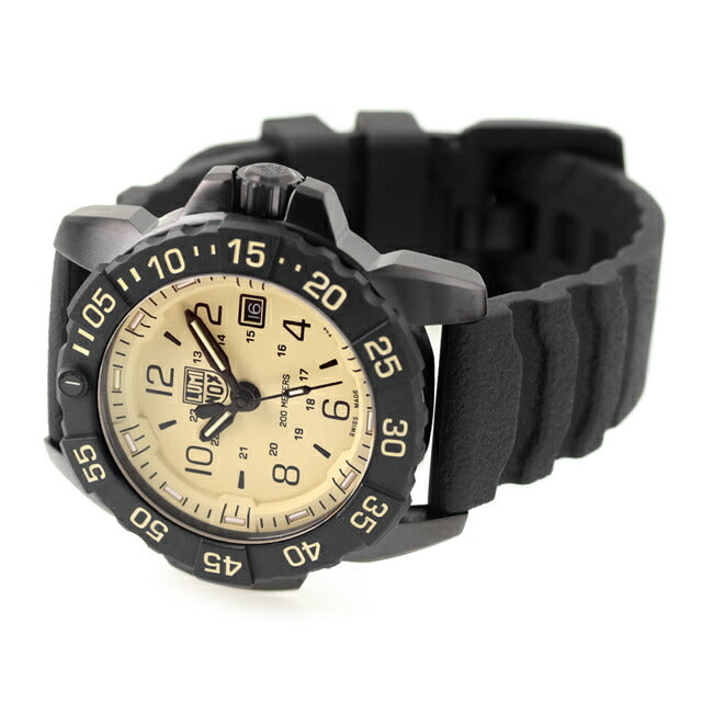 ルミノックス NAVY SEAL RSC 3250 腕時計 ブランド メンズ 替えベルト 3251.CBNSF.SET アナログ ベージュ ブラック 黒 スイス製 l3251-CBNSF-SET