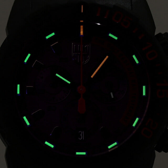 ルミノックス 3580シリーズ ネイビーシールズ クロノグラフ 45mm 3581.EY LUMINOX 腕時計 ブラック レッド l3581-EY