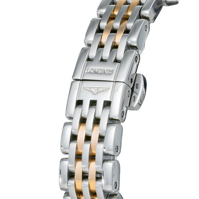 ロンジン エレガント 自動巻き 腕時計 ブランド レディース LONGINES L4.309.5.99.7 アナログ ホワイト シルバー イエローゴールド 白 L4-309-5-99-7