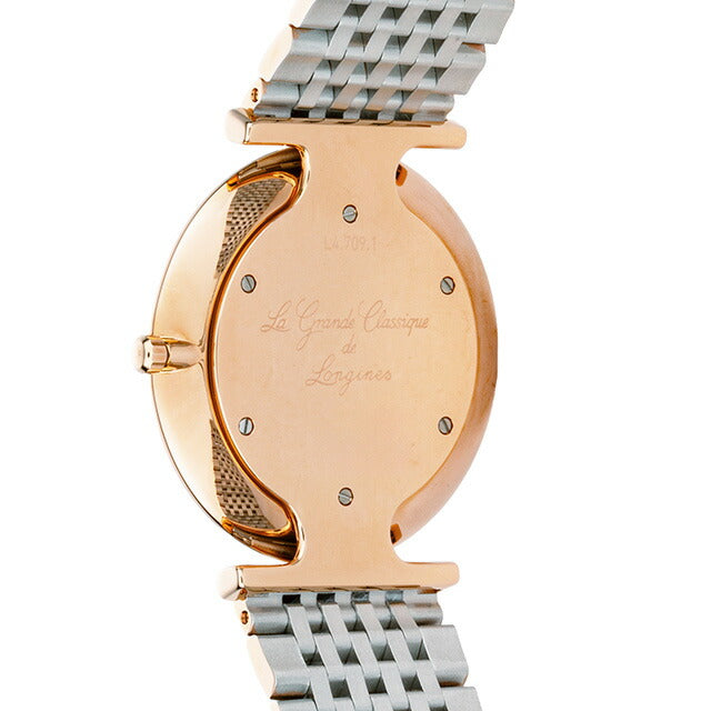 ロンジン グランクラシック クォーツ 電池式 腕時計 ブランド レディース LONGINES L4.709.1.21.7 アナログ ホワイト ピンクゴールド 白 L4-709-1-21-7