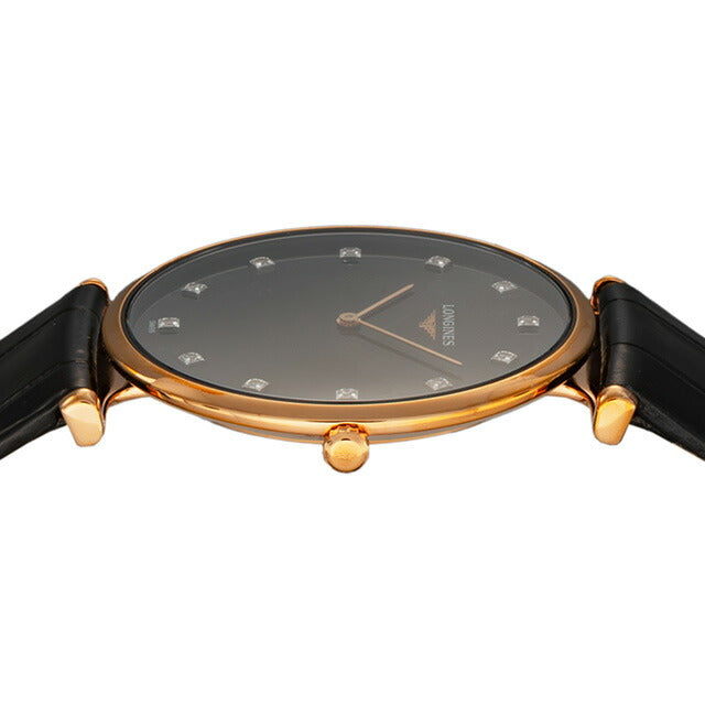 ロンジン グランクラシック クォーツ 電池式 腕時計 ブランド レディース LONGINES L4.709.1.57.2 アナログ ブラック 黒 スイス製 L4-709-1-57-2