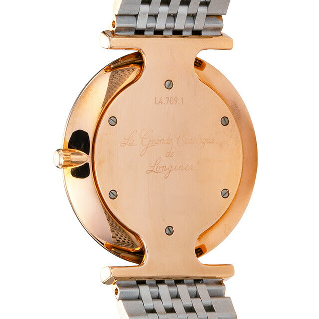 ロンジン グランクラシック クォーツ 電池式 腕時計 ブランド レディース LONGINES L4.709.1.57.7 アナログ ブラック ゴールド シルバー 黒 L4-709-1-57-7