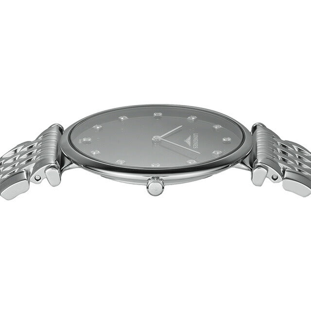 ロンジン グランクラシック クォーツ 電池式 腕時計 ブランド レディース LONGINES L4.709.4.55.6 アナログ ブラック 黒 スイス製 L4-709-4-55-6