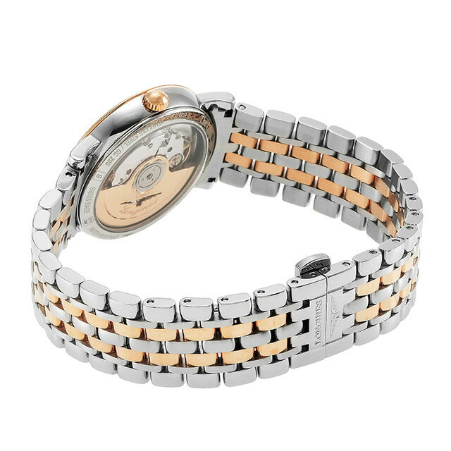 ロンジン エレガント 自動巻き 腕時計 ブランド レディース LONGINES L4.809.5.11.7 アナログ ホワイト シルバー ローズゴールド 白 L4-809-5-11-7