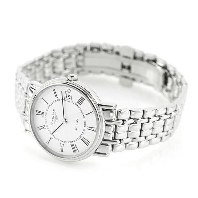 ロンジン プレザンス 自動巻き 腕時計 ブランド メンズ LONGINES L4.821.4.11.6 アナログ ホワイト 白 スイス製 L4-821-4-11-6