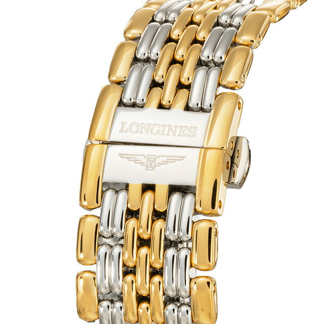 ロンジン リール クォーツ 電池式 腕時計 ブランド メンズ LONGINES L4.859.2.11.7 アナログ ホワイト ゴールド シルバー 白 スイス製 L4-859-2-11-7