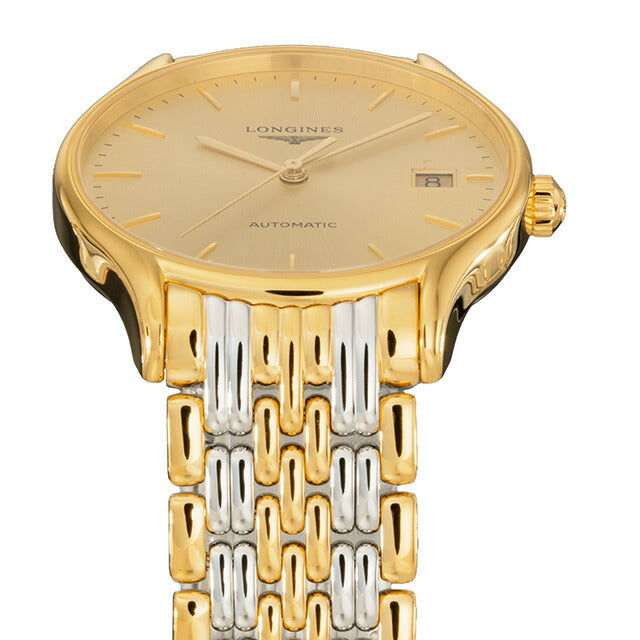 ロンジン リール 自動巻き 腕時計 ブランド メンズ LONGINES L4.860.2.32.7 アナログ イエローゴールド ゴールド シルバー スイス製 L4-860-2-32-7
