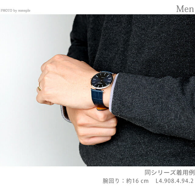 ロンジン グランクラシック 自動巻き 腕時計 ブランド メンズ LONGINES L4.908.2.12.2 アナログ ホワイト ブラック 黒 スイス製 L4-908-2-12-2