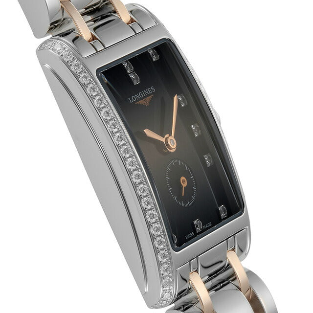 ロンジン ドルチェビータ クォーツ 電池式 腕時計 ブランド レディース LONGINES L5.255.5.59.7 アナログ ブラック シルバー L5-255-5-59-7