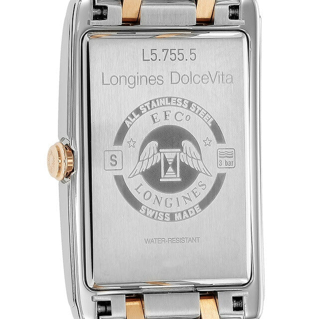 ロンジン ドルチェビータ クォーツ 電池式 腕時計 ブランド レディース LONGINES L5.755.5.59.7 アナログ ブラック シルバー L5-755-5-59-7