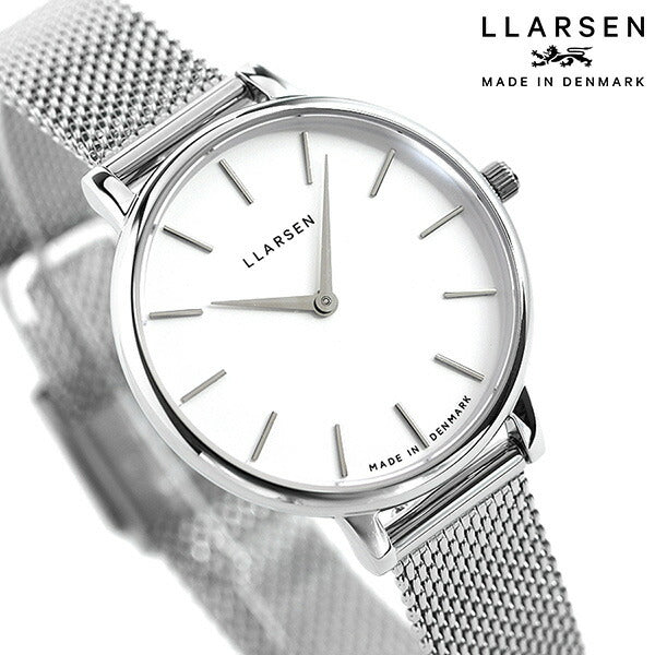 エルラーセン 時計 キャロライン 30mm レディース 腕時計 ブランド LL146SWSM ホワイト LL146SWSM
