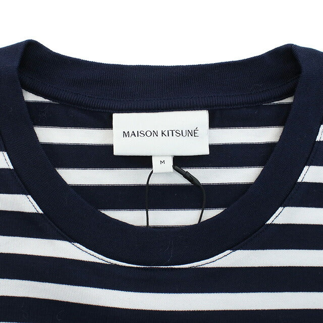 メゾンキツネ 長袖Tシャツ メンズ ブランド MAISON KITSUNE ポルトガル LM00105 NAVY STRIPES ネイビー系 ホワイト系 ウェア 選べるモデル MKILM00105A