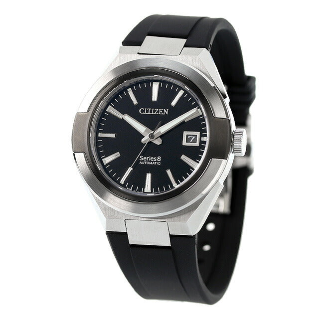 シチズン エイト メカニカル870 自動巻き 機械式 腕時計 ブランド メンズ 耐磁2種 CITIZEN NA1004-10E ブラック 黒 日本製 NA1004-10E
