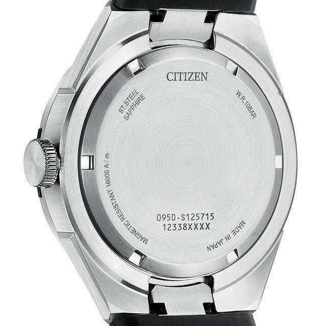 シチズン エイト メカニカル870 自動巻き 機械式 腕時計 ブランド メンズ 耐磁2種 CITIZEN NA1004-10E ブラック 黒 日本製 NA1004-10E