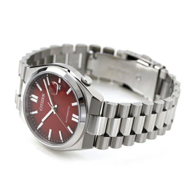 シチズン コレクション メカニカル TSUYOSA 自動巻き 腕時計 ブランド メンズ CITIZEN COLLECTION NJ0150-56W アナログ バーガンディ 赤 NJ0150-56W