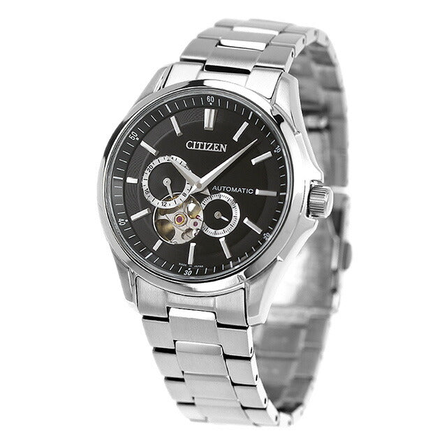 シチズン コレクション メカニカル 自動巻き 腕時計 ブランド メンズ オープンハート CITIZEN COLLECTION NP1010-78E 黒 日本製 NP1010-78E