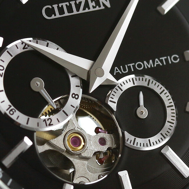 シチズン コレクション メカニカル 自動巻き 腕時計 ブランド メンズ オープンハート CITIZEN COLLECTION NP1010-78E 黒 日本製 NP1010-78E