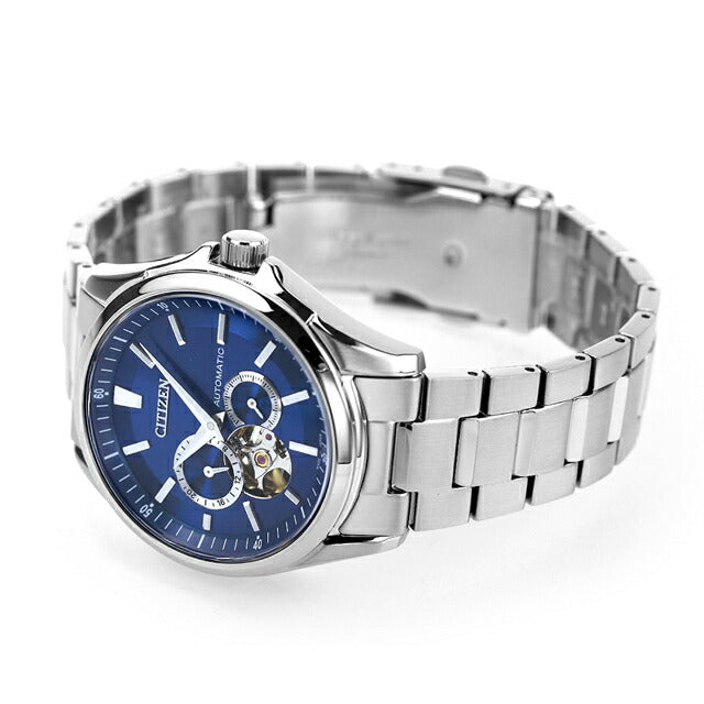 シチズン コレクション メカニカル 自動巻き 腕時計 ブランド メンズ オープンハート CITIZEN COLLECTION NP1010-78L ブルー 日本製 NP1010-78L