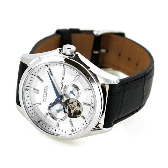 シチズン コレクション メカニカル 自動巻き 腕時計 ブランド メンズ オープンハート CITIZEN COLLECTION NP1011-08A アナログ シルバー ブラック 黒 NP1011-08A