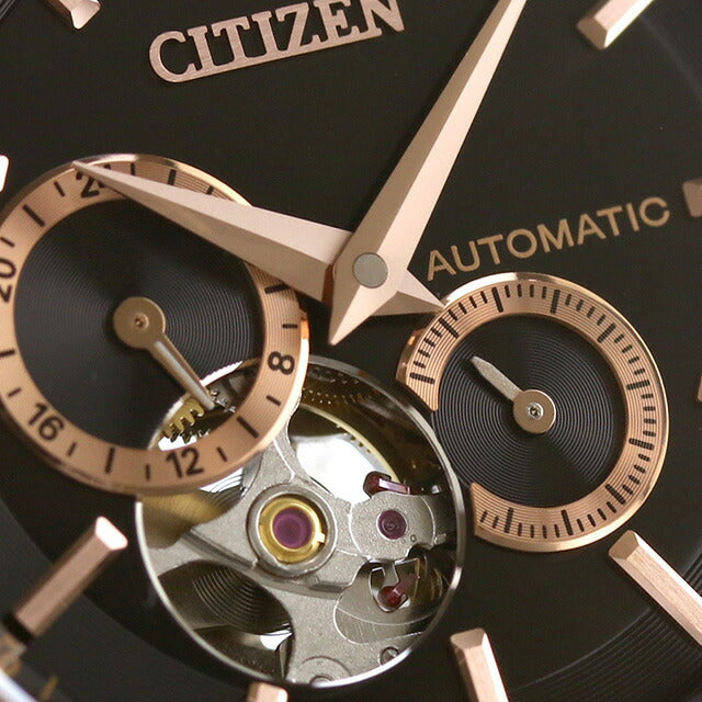 シチズン コレクション メカニカル 自動巻き 腕時計 ブランド メンズ オープンハート CITIZEN COLLECTION NP1014-77E 黒 日本製 NP1014-77E