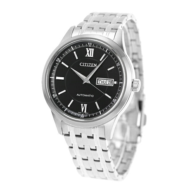 シチズン コレクション メカニカル クラシックデイ&デイト 自動巻き 腕時計 ブランド メンズ CITIZEN COLLECTION NY4050-62E ブラック 黒 日本製 NY4050-62E
