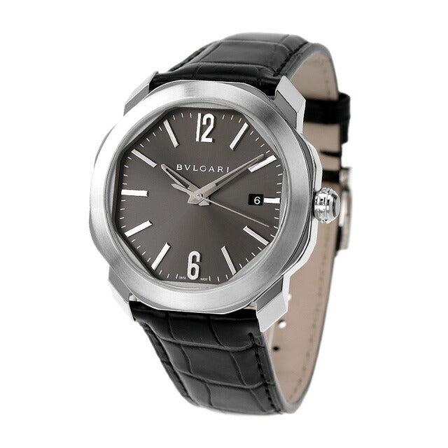 ブルガリ オクト ローマ 自動巻き 腕時計 ブランド メンズ BVLGARI OC41C5SLD アナログ ガンメタル ブラック 黒 スイス製 OC41C5SLD