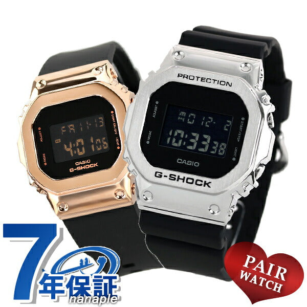 gショック ジーショック G-SHOCK ペアウォッチ クオーツ GM-5600-1DR GM-S5600PG-1DR ブラック 黒 CASIO カシオ 腕時計 メンズ pair-casio31