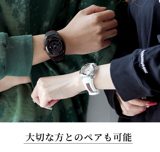 【クロス付】 グッチ シンク クオーツ 腕時計 ブランド メンズ レディース ペアウォッチ GUCCI アナログ スイス製 選べる11モデル YA137107A-choice