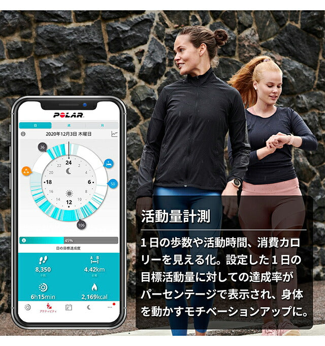 ポラール Unite フック&ループ ブラック M-L スマートウォッチ メンズ レディース フィットネスウォッチ Bluetooth POLAR 900106604 記念品 ギフト PLR-900106604