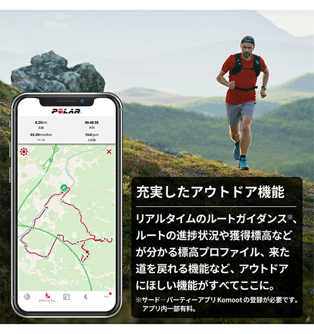 ポラール GRIT X PRO ブラック M/L スマートウォッチ メンズ レディース プレミアム アウトドアスポーツ Bluetooth POLAR 90085773 記念品 プレゼント ギフト PLR-90085773