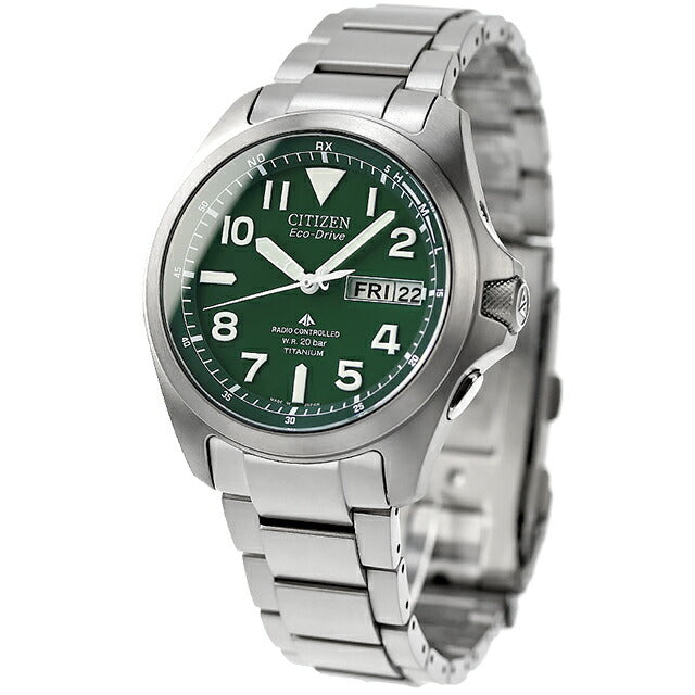 シチズン プロマスター エコドライブ ソーラー電波 チタン メンズ 腕時計 ブランド PMD56-2951 CITIZEN グリーン PMD56-2951