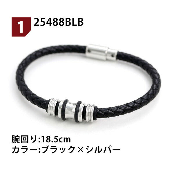 ポリス ブレスレット 革ひも バングル ステンレス メンズ 男性用 アクセサリー police-bracelet